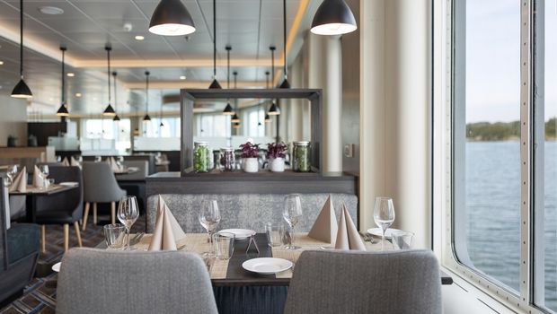 Restaurant Aune der MS Finnmarken
