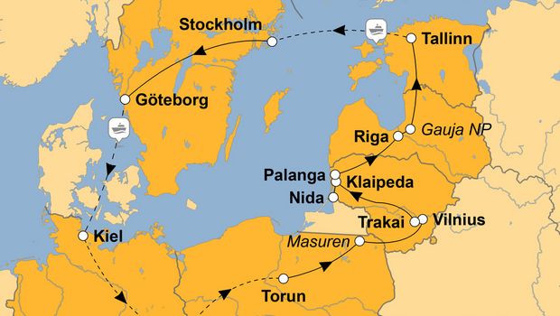 Ihre Reiseroute