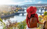 Prag mit  Blick auf die Karlsbrücke