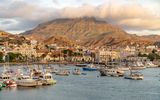 Blick auf den Hafen von Mindelo, Sao Vicente, Kap Verde