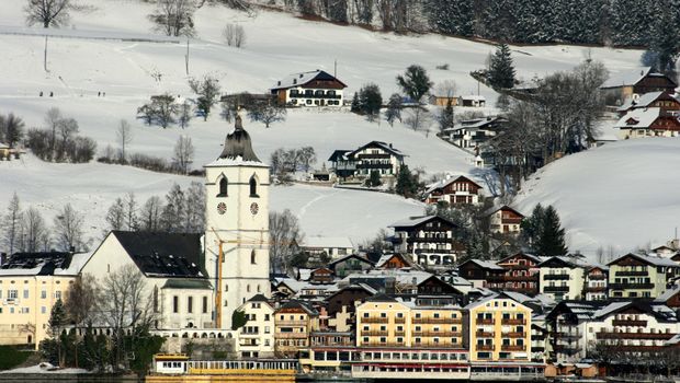 St. Wolfgang mit Schnee