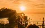 Sonnenuntergang Bühne
