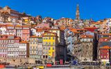 Bunte Häuser in Porto