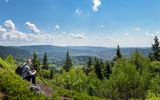Thüringer Wald mit Wanderer