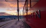 Rigi - Train from Vitznau on Rigi Kulm in Winter