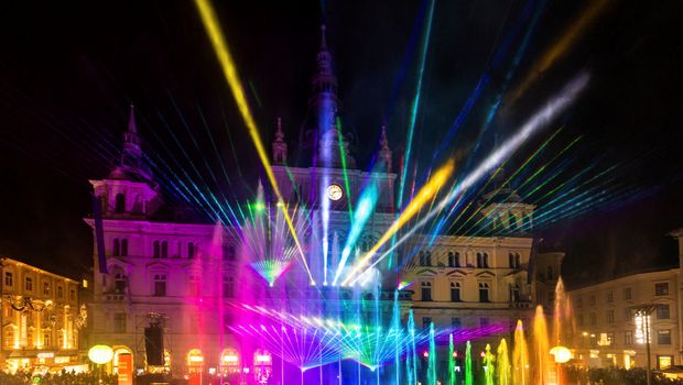 Silvester in Graz auf dem Hauptplatz