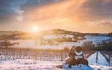 Weingut in Siena im Winter